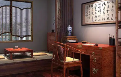 湛江书房中式设计美来源于细节